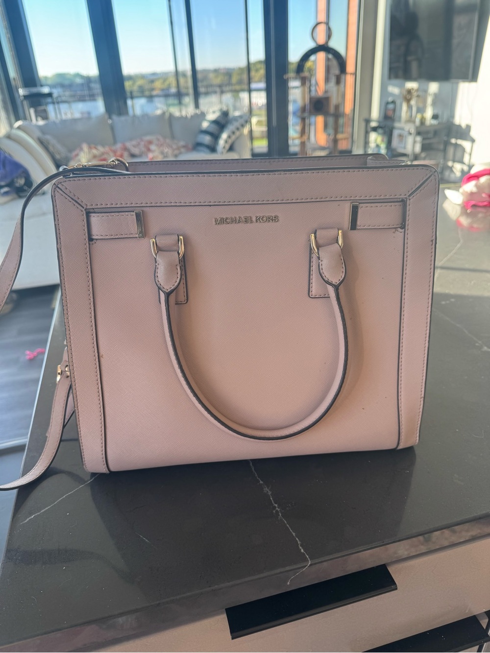 Michael Kors Blush Saffiano Leather Satchel